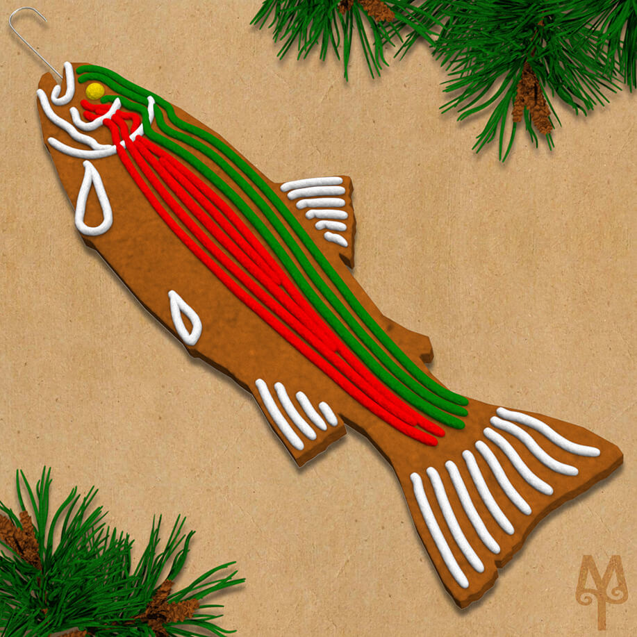 Fly Fishing Gingerbread Cookie Designs