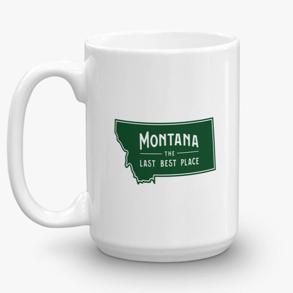 Love Montana, coffee mug, 15 oz, rear