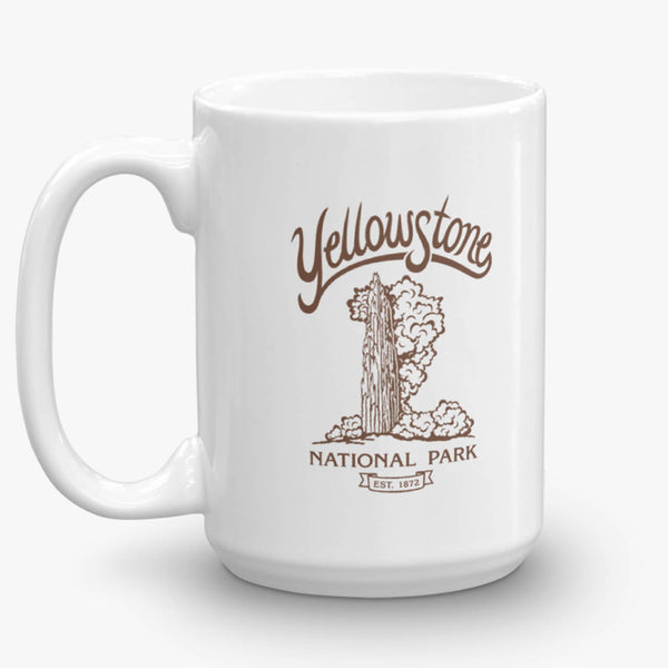 Yellowstone National Park, coffee mug, 15 oz, rear