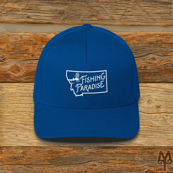 Montana Fishing Paradise, Fly Fishing Ball Cap, True Royal