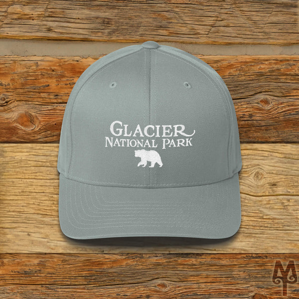 Glacier National Park, Ball Cap, Grey