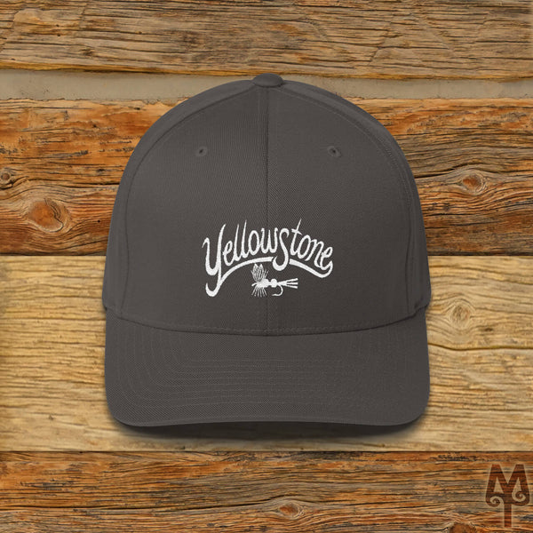 Yellowstone River, Fly Fishing Ball Cap, Dark Grey