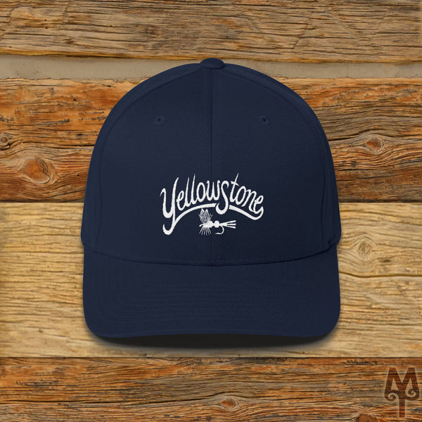 Yellowstone River, Fly Fishing Ball Cap, Dark Navy