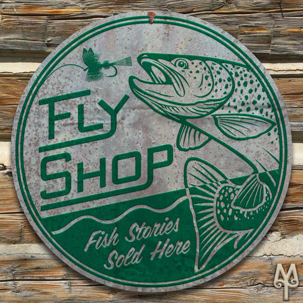 Vintage Fly Shop, Wall Sign